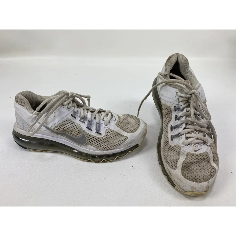 Nike Air Max  Running Shoe Platinum White Women Size 7 555363‎ 100